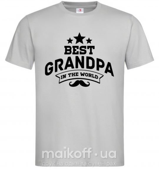 Мужская футболка Best grandpa in the world Серый фото