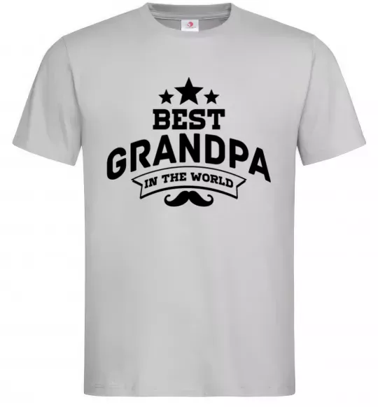 Чоловіча футболка Best grandpa in the world Сірий фото