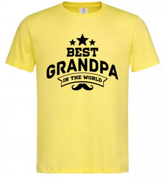 Чоловіча футболка Best grandpa in the world Лимонний фото