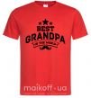 Мужская футболка Best grandpa in the world Красный фото