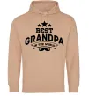 Мужская толстовка (худи) Best grandpa in the world Песочный Мужская толстовка (худи) Best grandpa in the world Песочный фото
