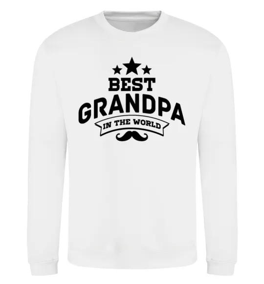 Свитшот Best grandpa in the world Белый фото