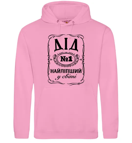 Чоловіча толстовка (худі) Дід номер один найкращий Рожевий фото