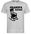Чоловіча футболка Grandpa rocks! Сірий фото