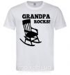 Мужская футболка Grandpa rocks! Белый фото