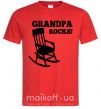 Чоловіча футболка Grandpa rocks! Червоний фото