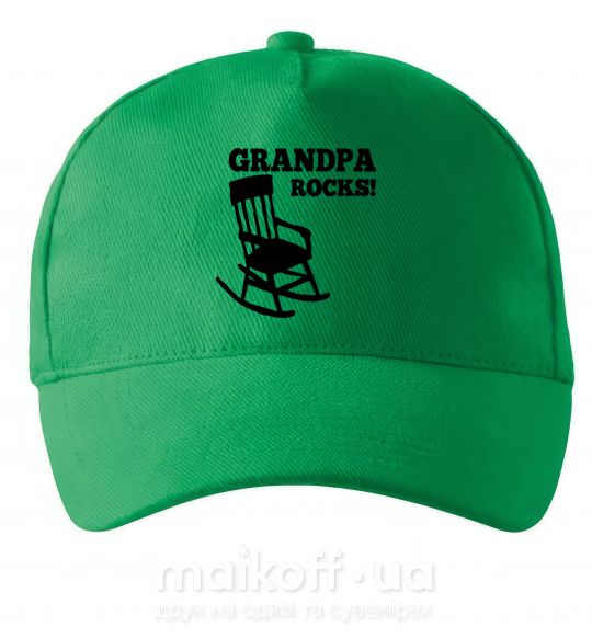 Кепка Grandpa rocks! Зеленый фото