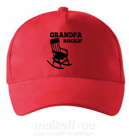 Кепка Grandpa rocks! Красный фото
