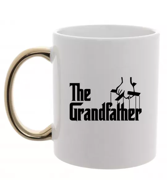 Чашка з кольоровою ручкою The grandfather Золото фото