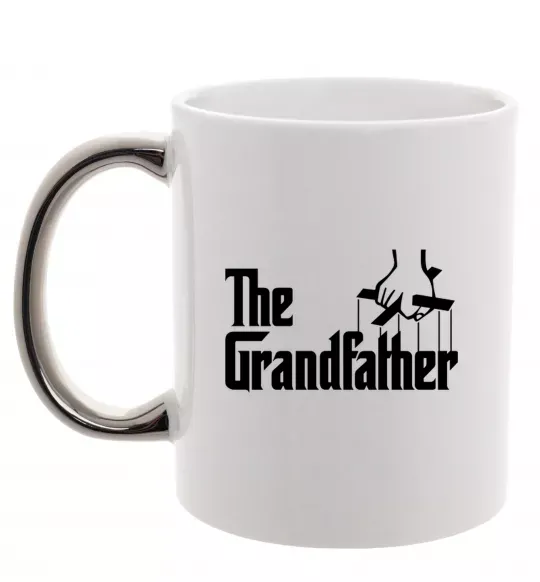 Чашка з кольоровою ручкою The grandfather Срібло фото