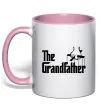 Чашка з кольоровою ручкою The grandfather Ніжно рожевий фото