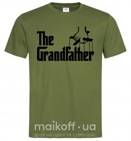 Мужская футболка The grandfather Оливковый фото