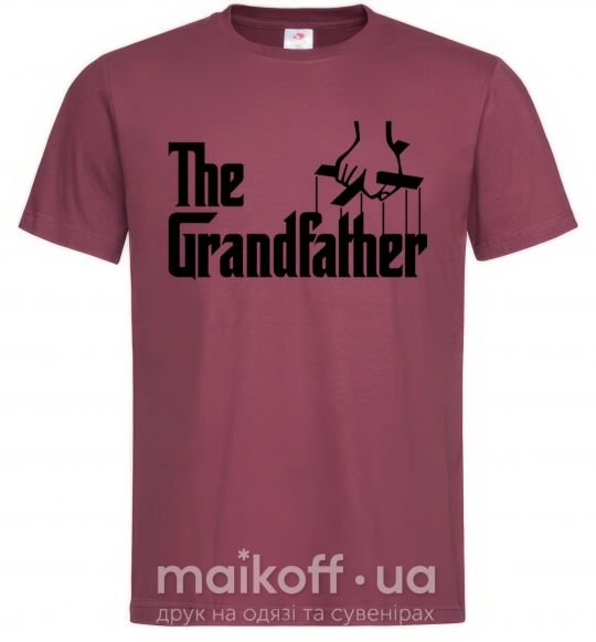 Мужская футболка The grandfather Бордовый фото