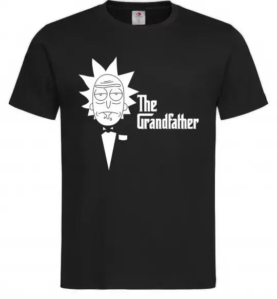 Чоловіча футболка The grandfather Rick Чорний фото