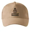 Кепка Keep calm i am an awesome grandpa Песочный фото