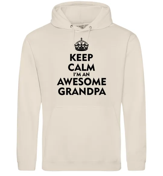 Чоловіча толстовка (худі) Keep calm i am an awesome grandpa Таш фото