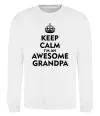 Світшот Keep calm i am an awesome grandpa Білий Світшот Keep calm i am an awesome grandpa Білий фото