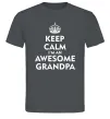 Мужская футболка Keep calm i am an awesome grandpa Графит Мужская футболка Keep calm i am an awesome grandpa Графит фото