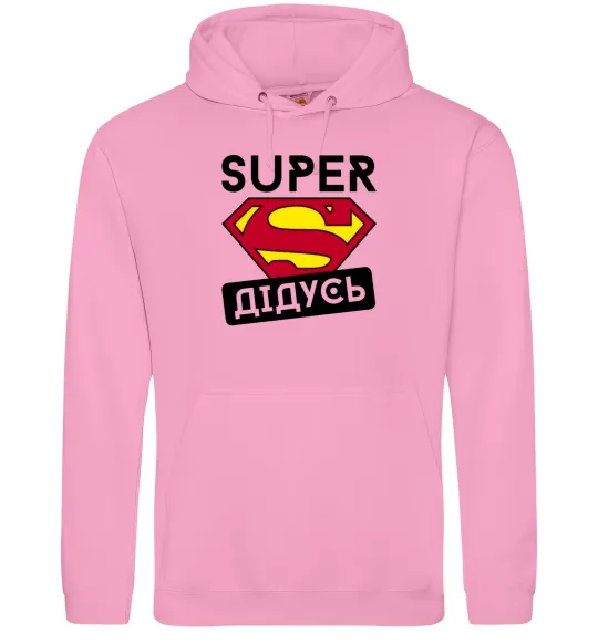 Мужская толстовка (худи) Super дідусь Розовый фото