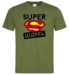 Мужская футболка Super дідусь Оливковый фото