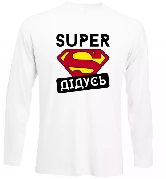 Лонгслив Super дідусь Белый фото