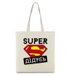 Еко-сумка Super дідусь Бежевий фото