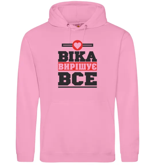 Жіноча толстовка (худі) Віка вирішує все Рожевий фото