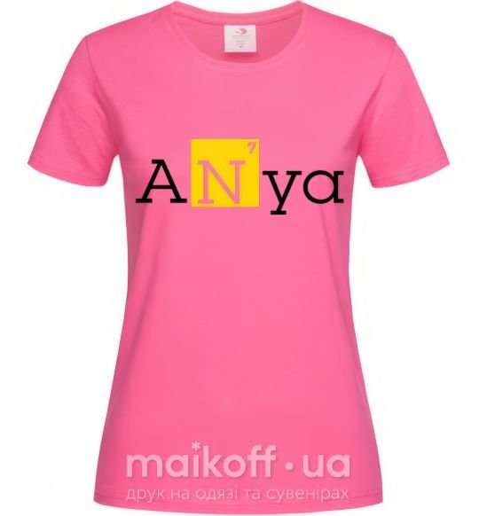 Женская футболка Anya Ярко-розовый фото