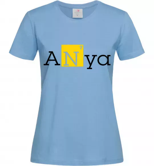 Жіноча футболка Anya Блакитний фото