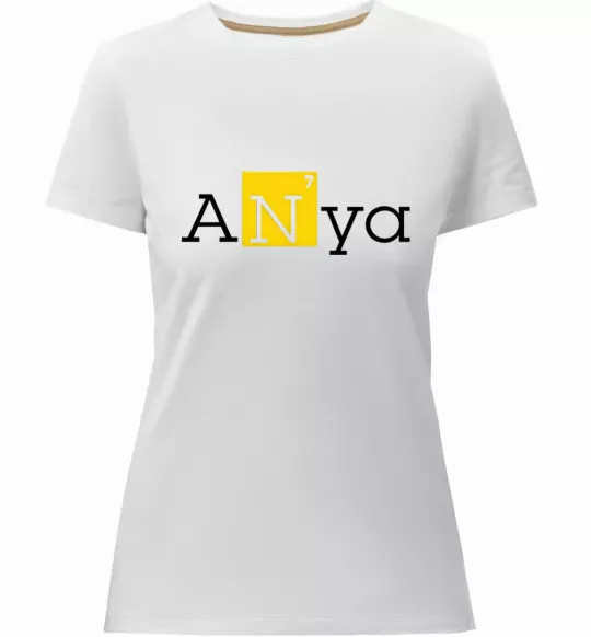 Женская премиум футболка Anya Белый фото