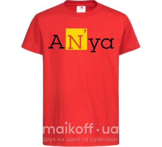 Детская футболка Anya Красный фото