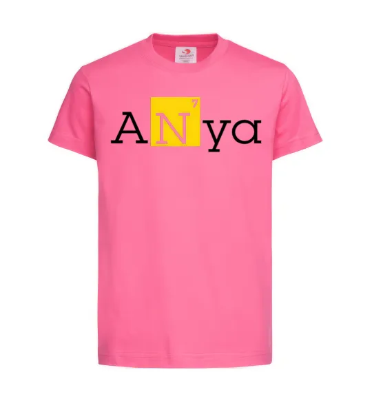 Дитяча футболка Anya Яскраво-рожевий фото