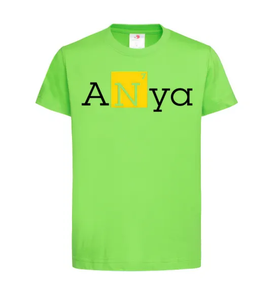 Дитяча футболка Anya Лаймовий фото