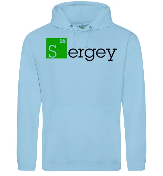 Чоловіча толстовка (худі) Sergey Блакитний фото