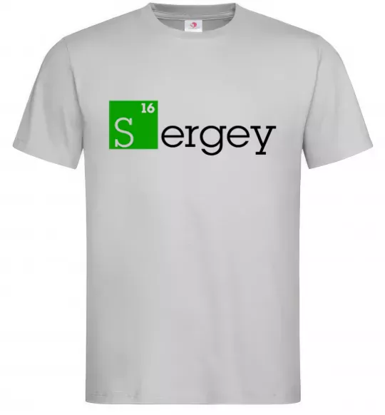 Чоловіча футболка Sergey Сірий фото