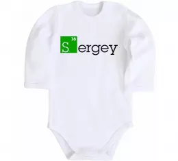 Детский боди Sergey Белый фото