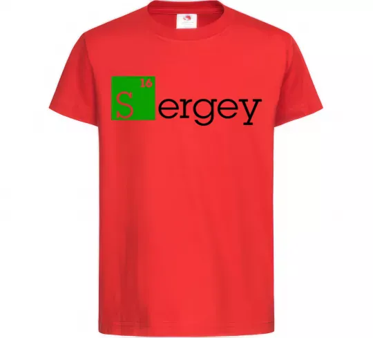 Дитяча футболка Sergey Червоний фото