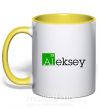 Чашка з кольоровою ручкою Alexey Сонячно жовтий фото