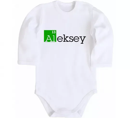 Детский боди Alexey Белый фото