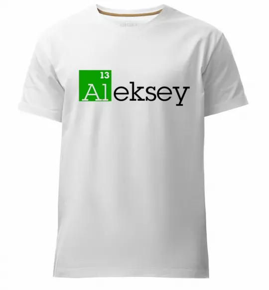 Мужская премиум футболка Alexey Белый фото