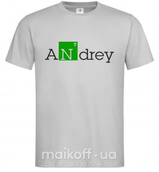 Мужская футболка Andrey Серый фото