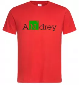 Мужская футболка Andrey Красный фото
