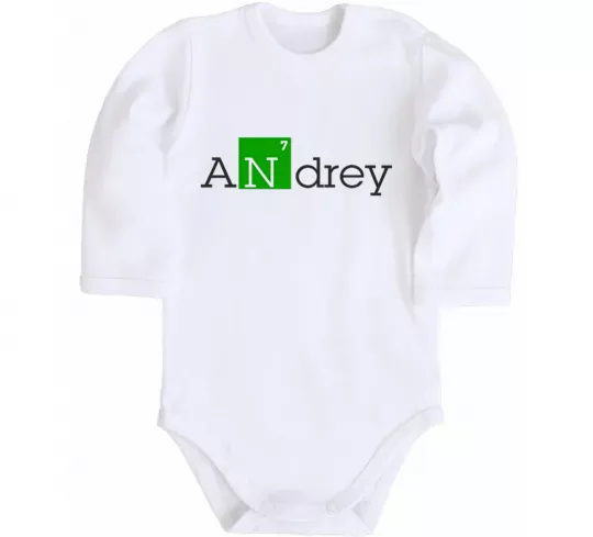 Детский боди Andrey Белый фото