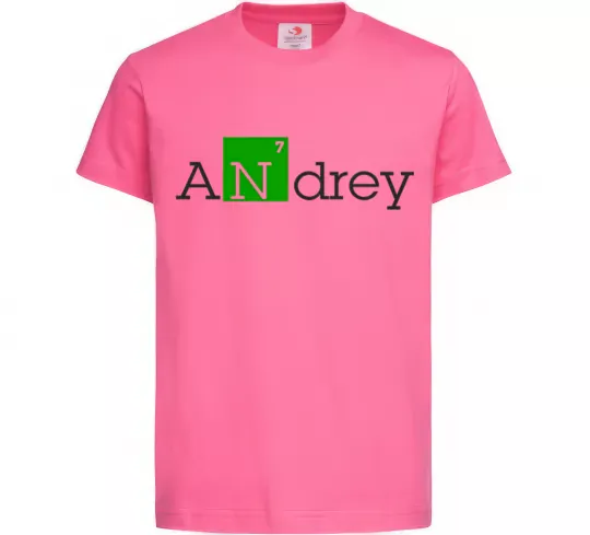 Дитяча футболка Andrey Яскраво-рожевий фото