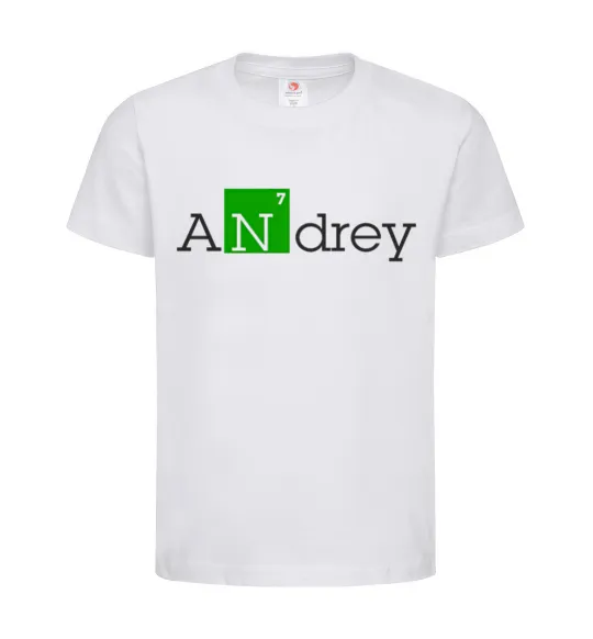 Детская футболка Andrey Белый фото