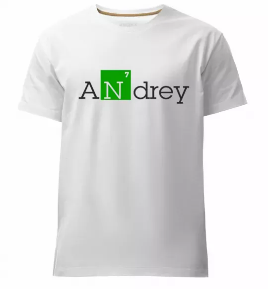 Мужская премиум футболка Andrey Белый фото