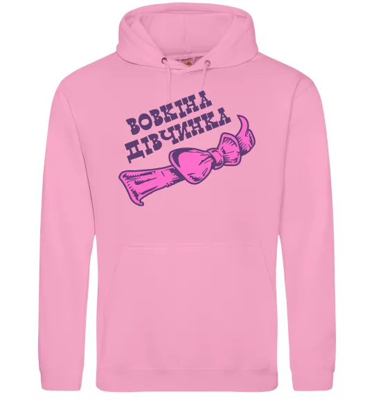 Жіноча толстовка (худі) Вовкіна дівчинка Рожевий фото