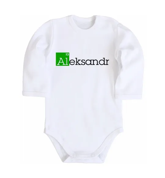 Дитячий бодік Aleksandr Білий фото