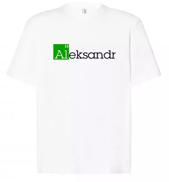 Футболка Оверсайз Aleksandr Белый фото