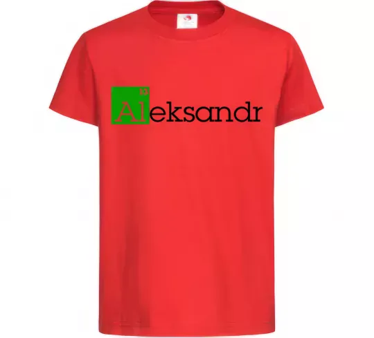 Детская футболка Aleksandr Красный фото